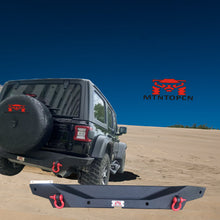 Load image into Gallery viewer, MTNTOPCN Aluminum Rear Bumper - Fits Jeep Wrangler JL/JLU 2018-2024 - Lightweight OffRoad Design - with License Plate Mount