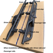Load image into Gallery viewer, MTNTOPCN Running Boards Side Steps Compatible with Jeep Wrangler JL (2018-2028 4-Door) | 600LB Heavy-Duty Nerf Bars, No-Drill Bolt-On &amp; Textured Black - Angled Armor Tech