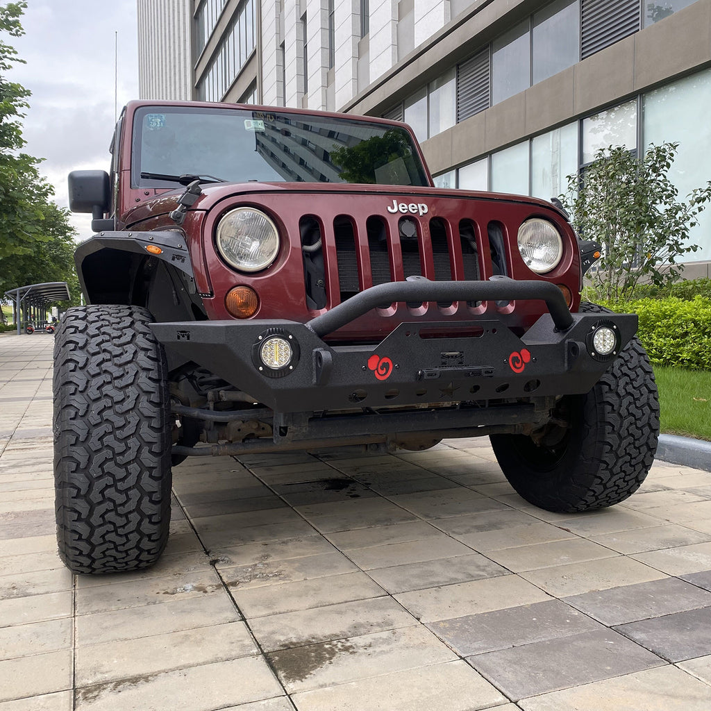 MTNTOPCN Front Bumper Compatible for Jeep Wrangler & Gladiator with Calabash Brother – Gourd Design-Upgrade Your Off-Road Experience (Small Gourd Front Bumper)