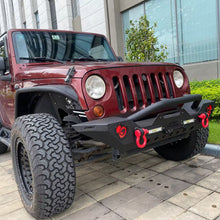Load image into Gallery viewer, MTNTOPCN Front Bumper Compatible for Jeep Wrangler &amp; Gladiator with Calabash Brother – Gourd Design-Upgrade Your Off-Road Experience (Small Gourd Front Bumper)