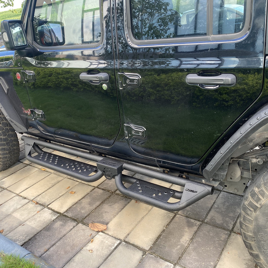 MTNTOPCN Running Boards Side Steps Compatible with Jeep Wrangler JL (2018-2028 4-Door) | 600LB Heavy-Duty Nerf Bars, No-Drill Bolt-On & Textured Black - Aggressive Tube Design Visit the MTNTOPCN Store