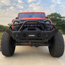 Load image into Gallery viewer, MTNTOPCN Stubby Front Bumper Compatible for 2007-2028 Jeep Wrangler, 2020-2028 Jeep Gladiator - Upgrade Your Off-Road Experience