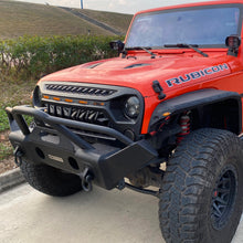 Load image into Gallery viewer, MTNTOPCN Stubby Front Bumper Compatible for 2007-2028 Jeep Wrangler, 2020-2028 Jeep Gladiator - Upgrade Your Off-Road Experience