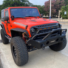 Load image into Gallery viewer, MTNTOPCN Stubby Front Bumper Compatible for 2007-2028 Jeep Wrangler, 2020-2028 Jeep Gladiator - Upgrade Your Off-Road Experience
