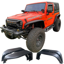 Load image into Gallery viewer, MTNTOPCN OffRoad Design Steel Tube Fender Flares Front &amp; Rear Compatible for Jeep Wrangler 2007-2018 JK &amp; JKU Unlimited 2 Door and 4 Door Models