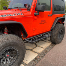 Load image into Gallery viewer, MTNTOPCN OffRoad Design Steel Tube Fender Flares Front &amp; Rear Compatible for Jeep Wrangler 2007-2018 JK &amp; JKU Unlimited 2 Door and 4 Door Models