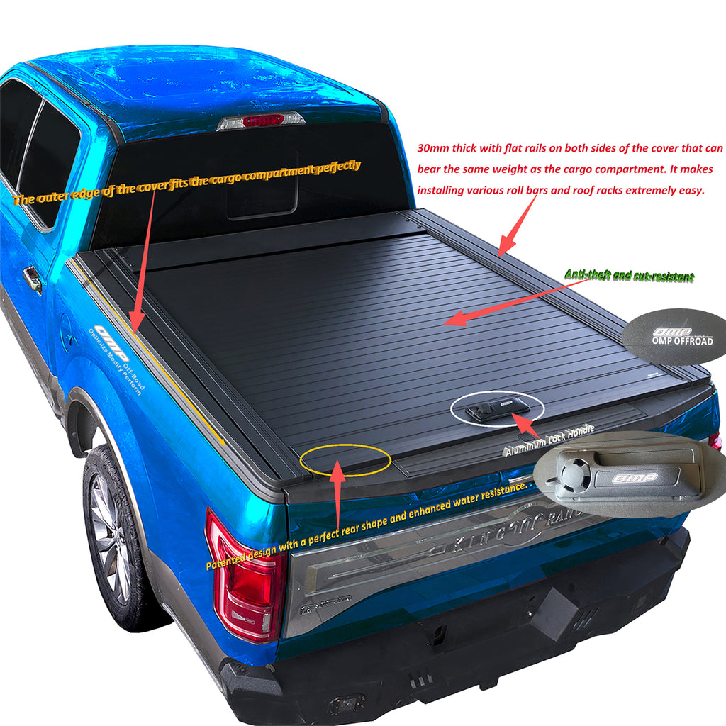MTNTOPCN Retractable Hard Tonneau Cover | Fits 2015-2026 Ford F150 Crew Cab & Raptor/Lightning (5.7' Bed)| Patent Design Heavy-Duty | Built Wild. Driven Free (Retractable)