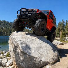 Load image into Gallery viewer, MTNTOPCN Stubby Front Bumper Compatible for 2007-2028 Jeep Wrangler, 2020-2028 Jeep Gladiator - Upgrade Your Off-Road Experience