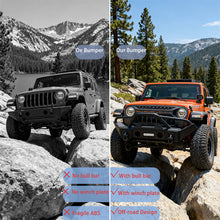 Load image into Gallery viewer, MTNTOPCN Stubby Front Bumper Compatible for 2007-2028 Jeep Wrangler, 2020-2028 Jeep Gladiator - Upgrade Your Off-Road Experience