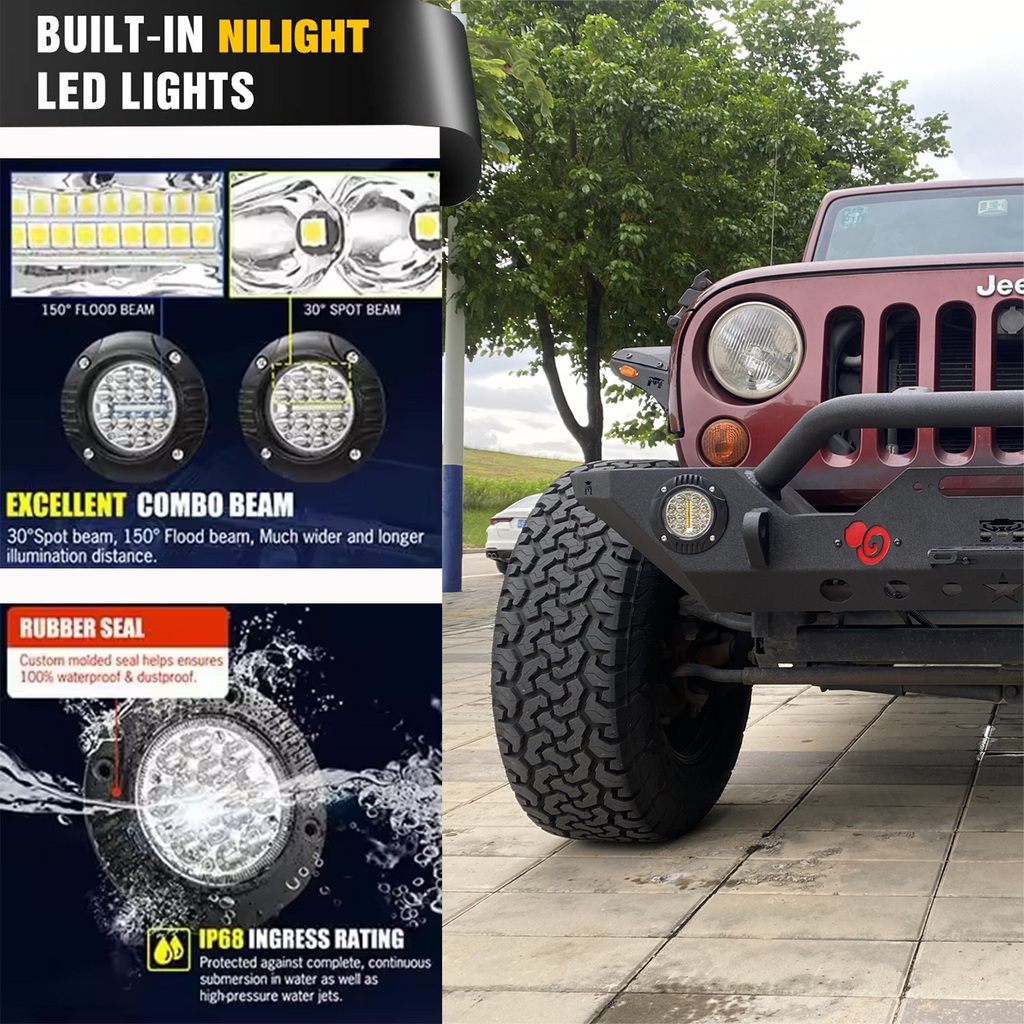 MTNTOPCN Front Bumper Compatible for Jeep Wrangler & Gladiator with Calabash Brother – Gourd Design-Upgrade Your Off-Road Experience (Small Gourd Front Bumper)