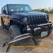 Load image into Gallery viewer, OMP Offroad Steel Fender Flares Compatible for Jeep Wrangler (JL/JLU 2018-2026) | Desert Viper Blade Design –No-Drill Bolt-On | Crawling Moab Rocks (4" + 2 Aluminum Inner Liners))