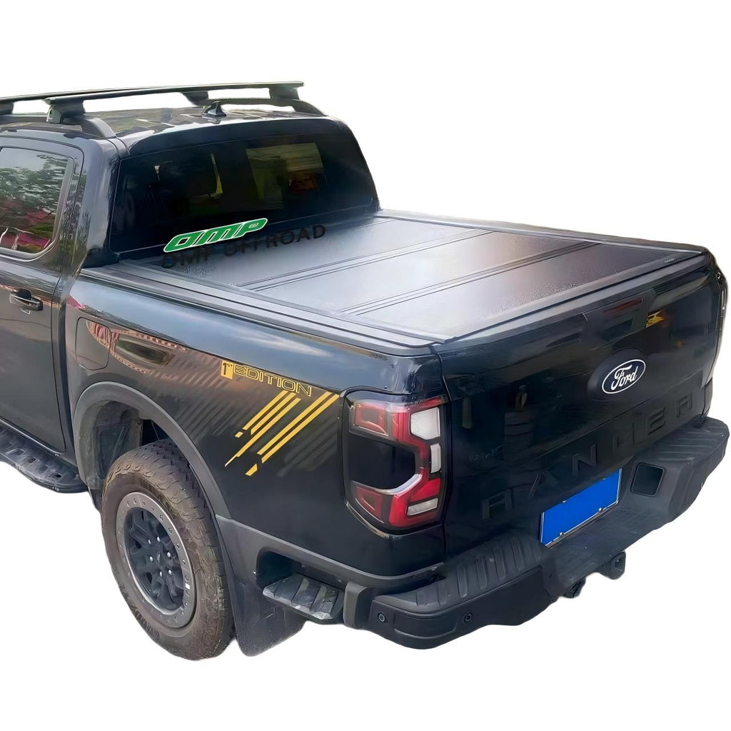 MTNTOPCN Aluminum Quad Fold Tonneau Cover Compatible for 2015-2026 Ford F150 Double Cab/Crew Cab (SuperCrew) (incl. Raptor/Lightning) 5' 7" Bed (67.1")