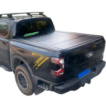 Load image into Gallery viewer, MTNTOPCN Aluminum Quad Fold Tonneau Cover Compatible for 2015-2026 Ford F150 Double Cab/Crew Cab (SuperCrew) (incl. Raptor/Lightning) 5' 7" Bed (67.1")