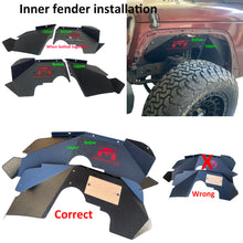 Load image into Gallery viewer, MTNTOPCN Steel Fender Flares Front &amp; Rear + Front Inner Fender Compatible for Jeep Wrangler 2007-2018 JK &amp; JKU Unlimited, Revamp Your Jeep: 2007-2018 Jeep Wrangler Fender Flares for Off-Road Adventures