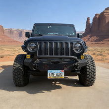 Load image into Gallery viewer, MTNTOPCN Steel Front Bumper Fits Jeep Wrangler 2007-2028 &amp; Gladiator 2020-2028 | Heavy-Duty Winch-Ready with Stinger Bar | Extreme Rock Crawler (Stubby &amp; LED Lights Equipped)
