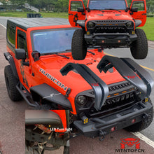 Load image into Gallery viewer, MTNTOPCN OffRoad Design Steel Tube Fender Flares Front &amp; Rear Compatible for Jeep Wrangler 2007-2018 JK &amp; JKU Unlimited 2 Door and 4 Door Models