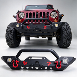 MTNTOPCN Front Bumper Compatible for Jeep Wrangler & Gladiator with Calabash Brother – Gourd Design-Upgrade Your Off-Road Experience (Small Gourd Front Bumper)
