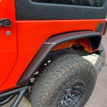 Load image into Gallery viewer, MTNTOPCN OffRoad Design Steel Tube Fender Flares Front &amp; Rear Compatible for Jeep Wrangler 2007-2018 JK &amp; JKU Unlimited 2 Door and 4 Door Models