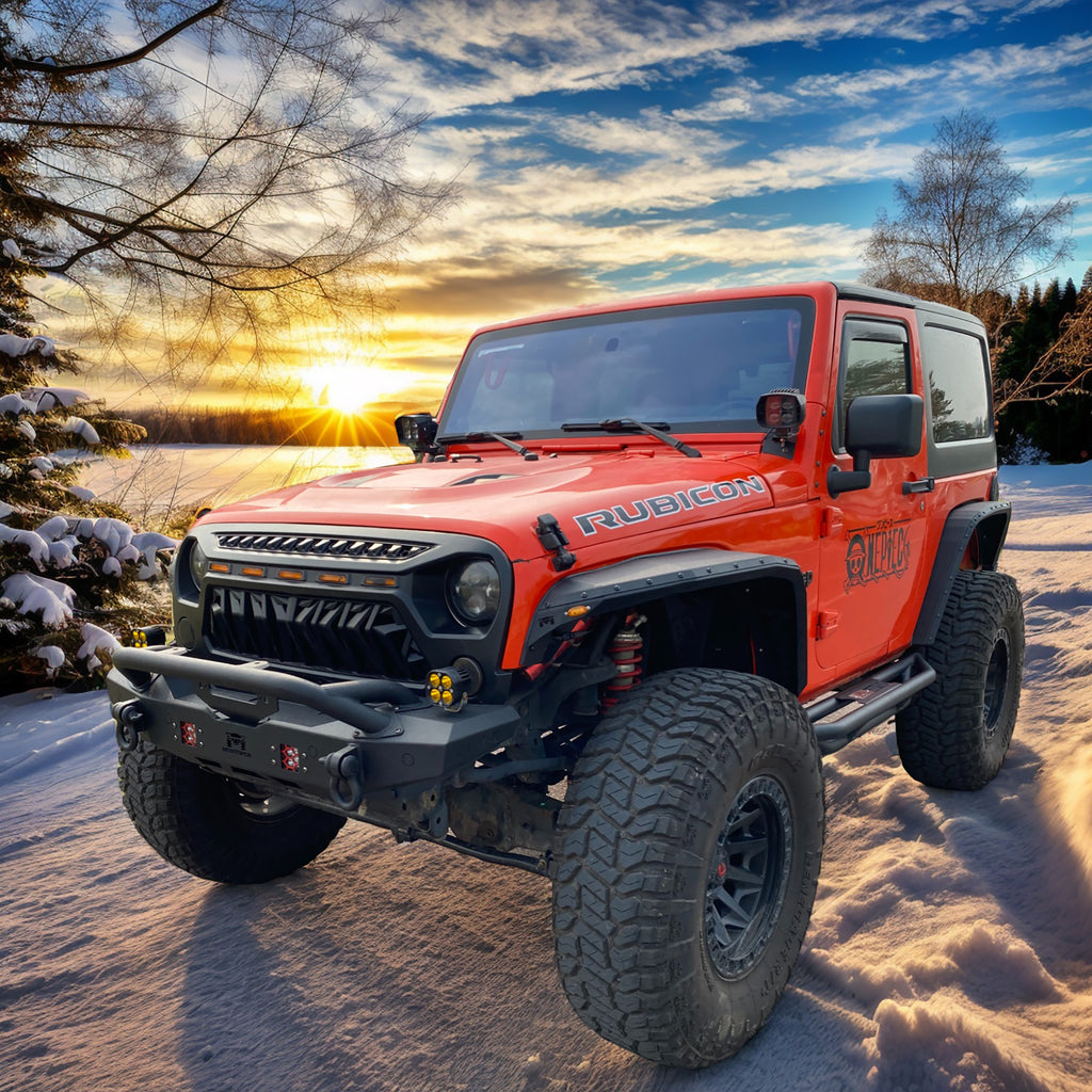 OMP Offroad Blade Concept Design Steel Fender Flares compatible for 2007-2018 Jeep Wrangler - Enhance Your Off-Roading Experience with Superior Style and Durability