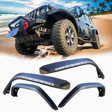 Load image into Gallery viewer, OMP Offroad Steel Fender Flares Compatible for Jeep Wrangler (JL/JLU 2018-2026) | Desert Viper Blade Design –No-Drill Bolt-On | Crawling Moab Rocks (9" No Inner Liners)