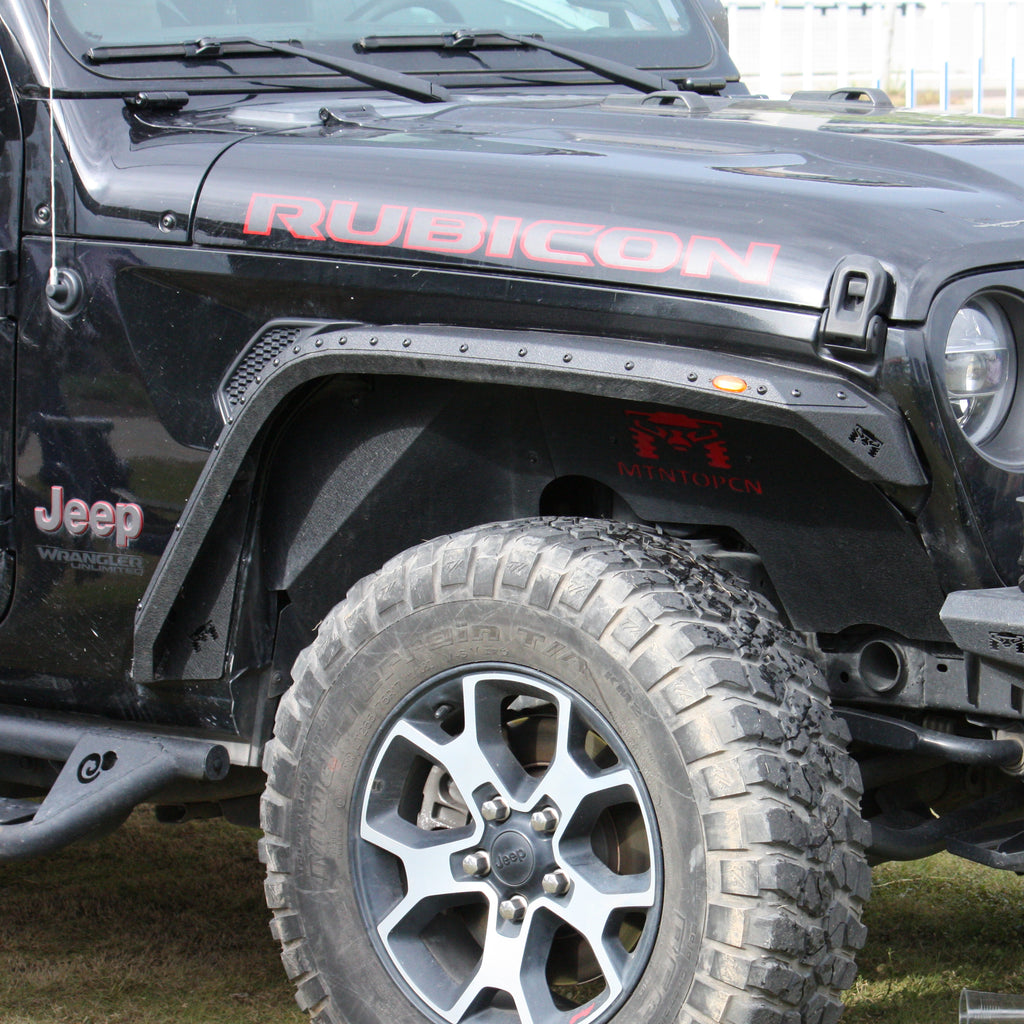 OMP Offroad Steel Fender Flares Compatible for Jeep Wrangler (JL/JLU 2018-2026) | Desert Viper Blade Design –No-Drill Bolt-On | Crawling Moab Rocks (5" No Inner Liners) Visit the OMP OMP offroad Store
