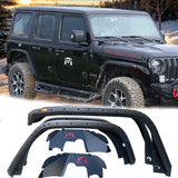 OMP Offroad Steel Fender Flares Compatible for Jeep Wrangler (JL/JLU 2018-2026) | Desert Viper Blade Design –No-Drill Bolt-On | Crawling Moab Rocks (5