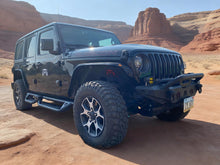 Load image into Gallery viewer, OMP Offroad Steel Fender Flares Compatible for Jeep Wrangler (JL/JLU 2018-2026) | Desert Viper Blade Design –No-Drill Bolt-On | Crawling Moab Rocks (4" No Inner Liners)