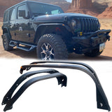 OMP Offroad Steel Fender Flares Compatible for Jeep Wrangler (JL/JLU 2018-2026) | Desert Viper Blade Design –No-Drill Bolt-On | Crawling Moab Rocks (4