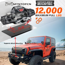 Load image into Gallery viewer, MTNTOPCN Steel Front Bumper Fits Jeep Wrangler 2007-2028 &amp; Gladiator 2020-2028 | Heavy-Duty Winch-Ready with Stinger Bar | Extreme Rock Crawler (Stubby &amp; LED Lights Equipped)