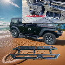 Load image into Gallery viewer, MTNTOPCN Running Boards Side Steps Compatible with Jeep Wrangler JL (2018-2028 4-Door) | 600LB Heavy-Duty Nerf Bars, No-Drill Bolt-On &amp; Textured Black - Aggressive Tube Design Visit the MTNTOPCN Store