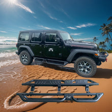 Load image into Gallery viewer, MTNTOPCN Running Boards Side Steps Compatible with Jeep Wrangler JL (2018-2028 4-Door) | 600LB Heavy-Duty Nerf Bars, No-Drill Bolt-On &amp; Textured Black - Aggressive Tube Design Visit the MTNTOPCN Store