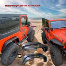Load image into Gallery viewer, MTNTOPCN OffRoad Design Steel Tube Fender Flares Front &amp; Rear Compatible for Jeep Wrangler 2007-2018 JK &amp; JKU Unlimited 2 Door and 4 Door Models