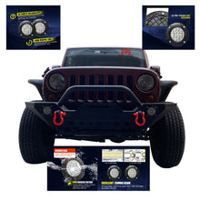 Load image into Gallery viewer, MTNTOPCN Front Bumper Compatible with 2007-2018 Jeep Wrangler JK &amp; Unlimited, Rock Crawler Bumper with Winch Plate Mounting &amp; 2 x LED Lights &amp; 2 x D-Rings Off Road