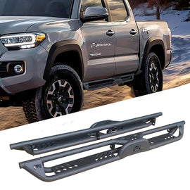 MTNTOPCN Running Board Side Step with 2 Stairs Compatible for 2005-2023 Toyota Tacoma Double Cab - Upgrade Your Truck with Heavy Duty Running Boards