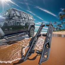 Load image into Gallery viewer, MTNTOPCN Running Boards Side Steps Compatible with Jeep Wrangler JL (2018-2028 4-Door) | 600LB Heavy-Duty Nerf Bars, No-Drill Bolt-On &amp; Textured Black - Angled Armor Tech