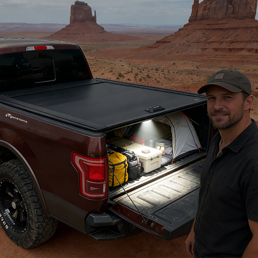 MTNTOPCN Retractable Hard Tonneau Cover | Fits 2015-2026 Ford F150 Crew Cab & Raptor/Lightning (5.7' Bed)| Patent Design Heavy-Duty | Built Wild. Driven Free (Retractable)