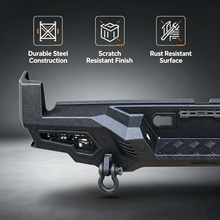 Load image into Gallery viewer, MTNTOPCN Steel Rear Bumper Compatible for 2005-2023 Tacoma - Durable and Stylish Rear Bumper with Unique LED Windows Design