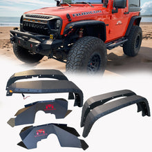 Load image into Gallery viewer, OMP Offroad Blade Concept Design Steel Fender Flares compatible for 2007-2018 Jeep Wrangler - Enhance Your Off-Roading Experience with Superior Style and Durability